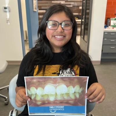 Teen Holding Braces Before & After 4